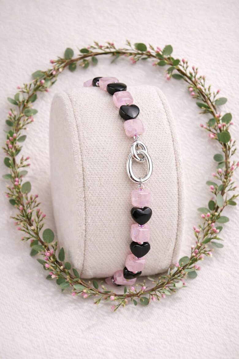 Dabīgo pērļu rokassprādze "Maigā Rozīte"